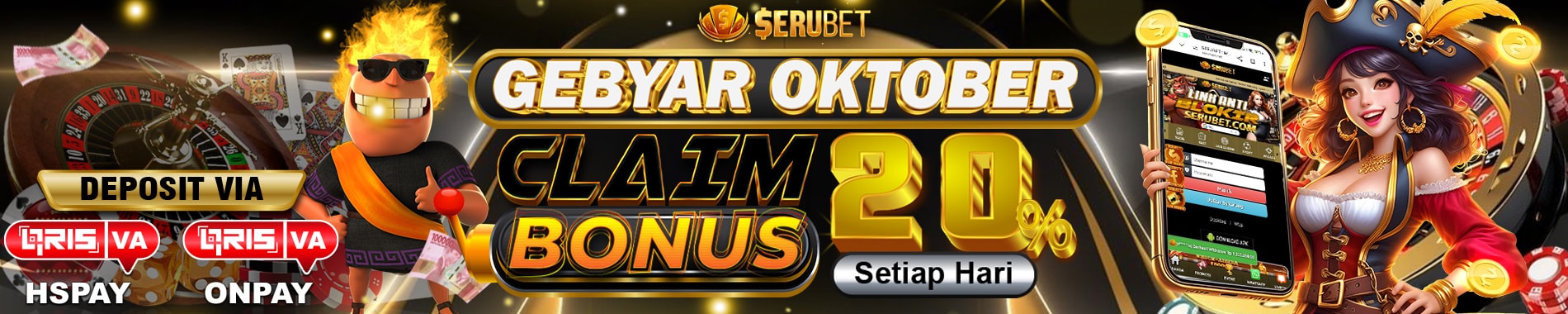 Gebyar Oktober Bonus 20% Serubet